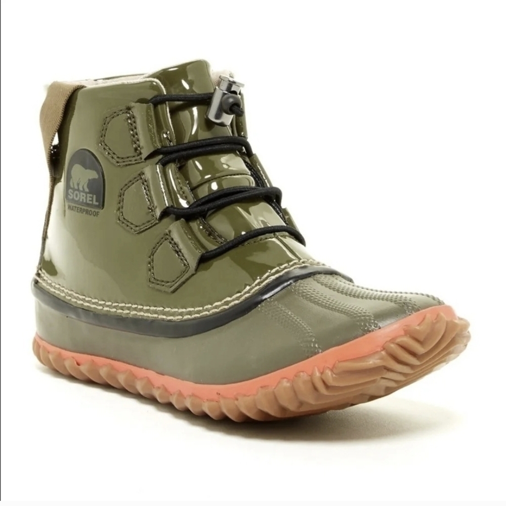Sorel Womens Green Rain Boots 9.5